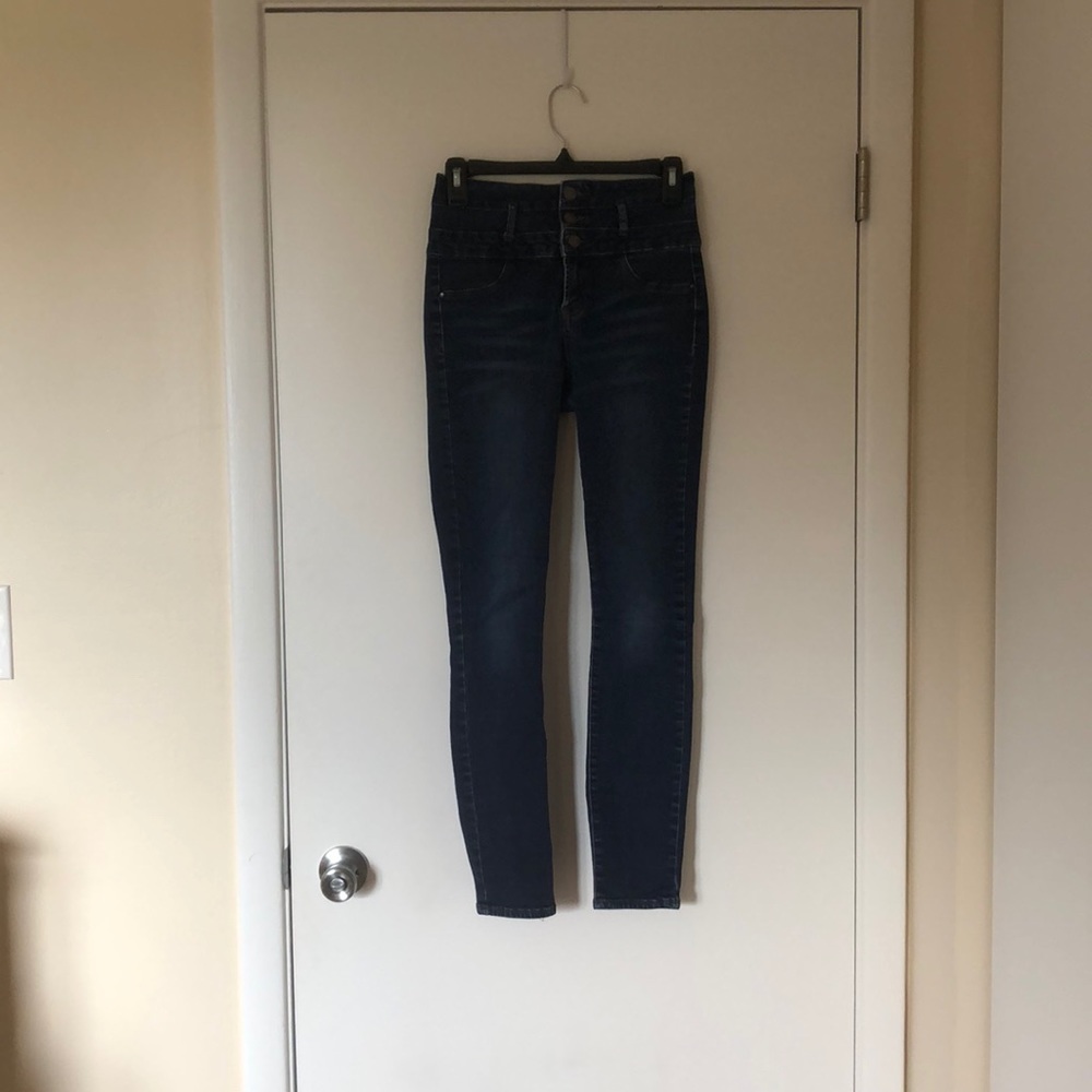 High rise skinny jeans